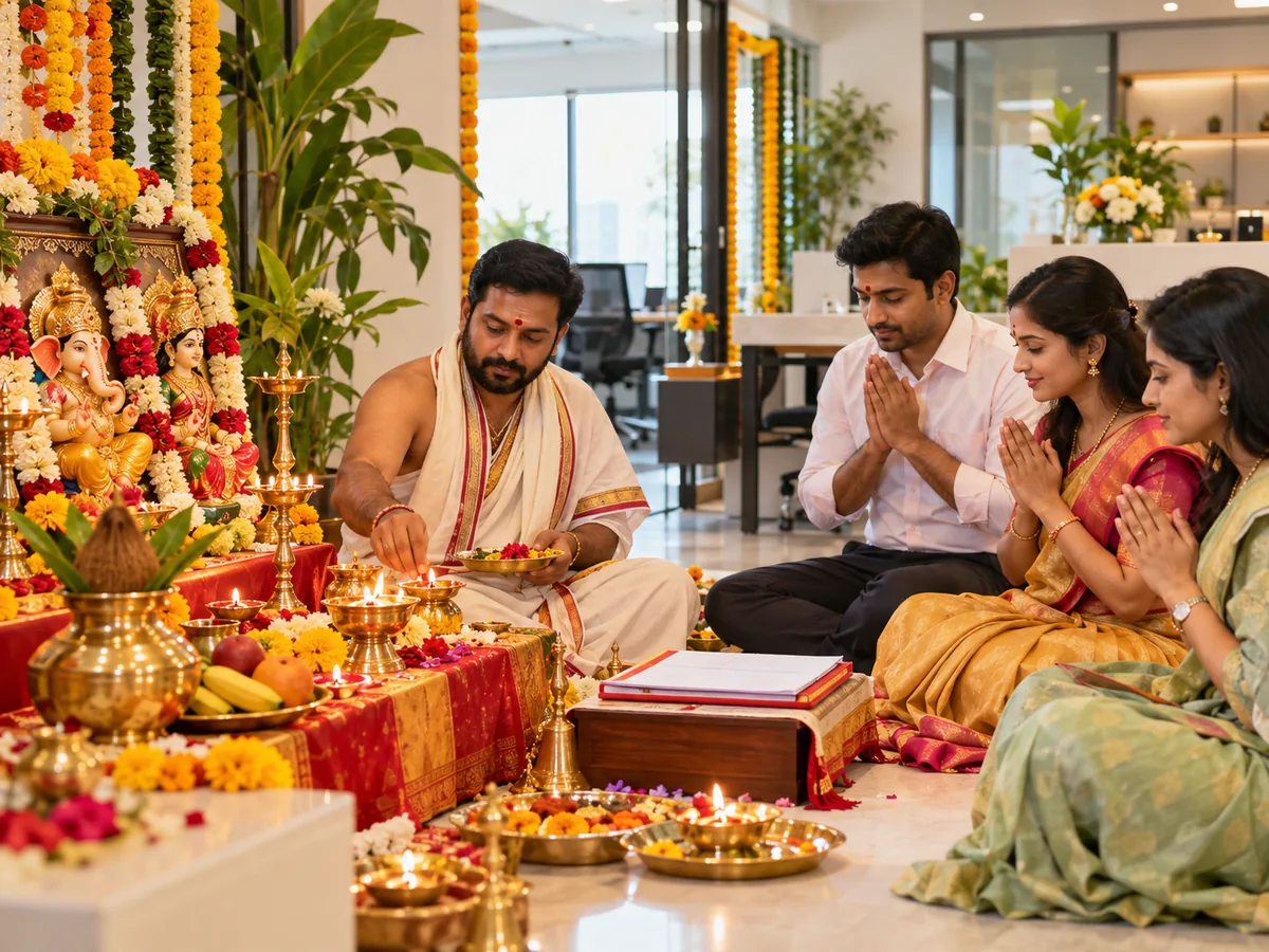 Business Puja ceremony